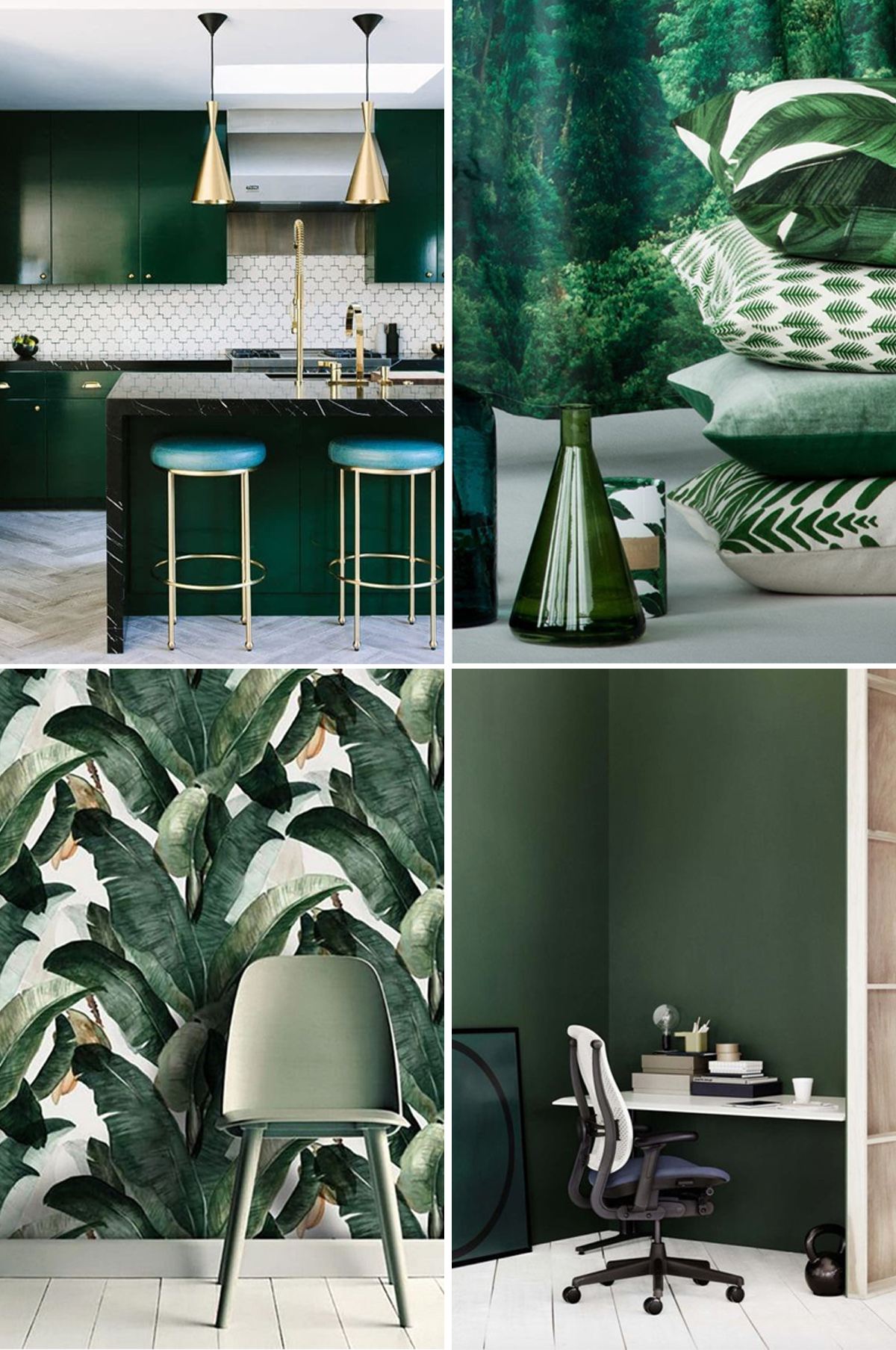 pantone kale interior design trends