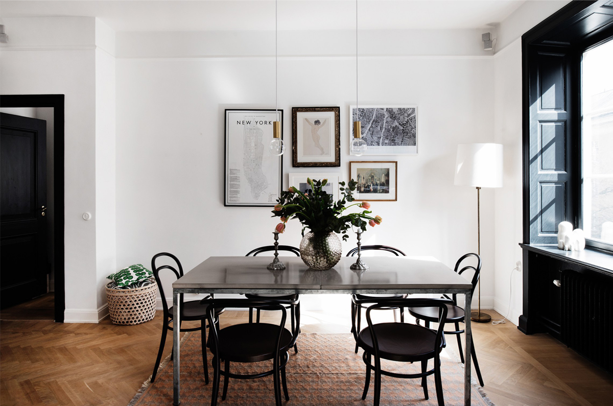 scandinavian interiors with country road