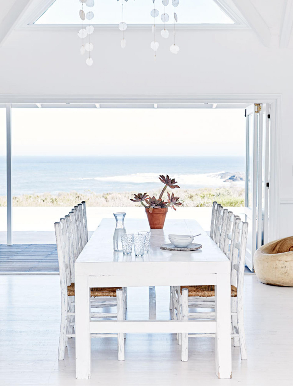 south african beach house in white