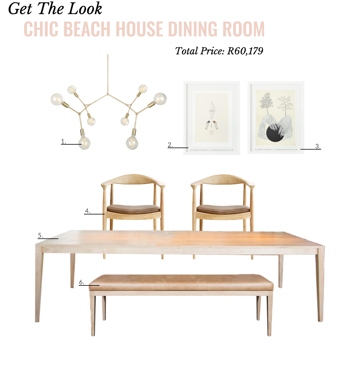 get the look beach house dining room