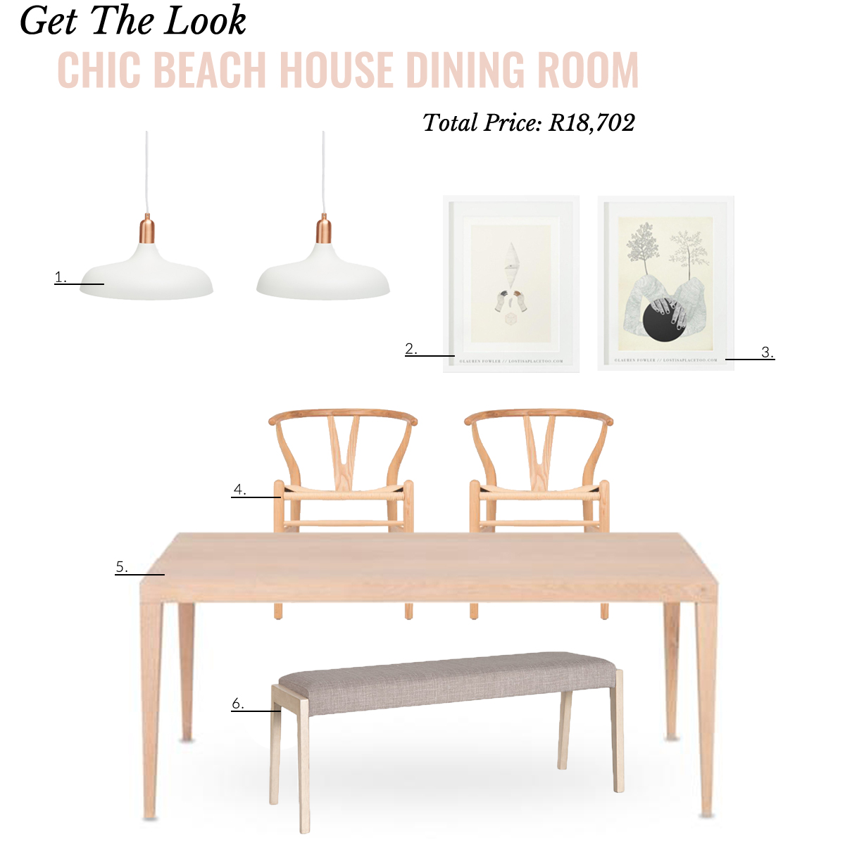 get the look beach house dining room