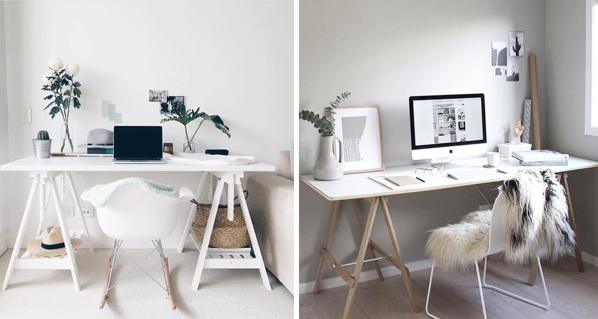 roundup of 15 neutral and minimal desks