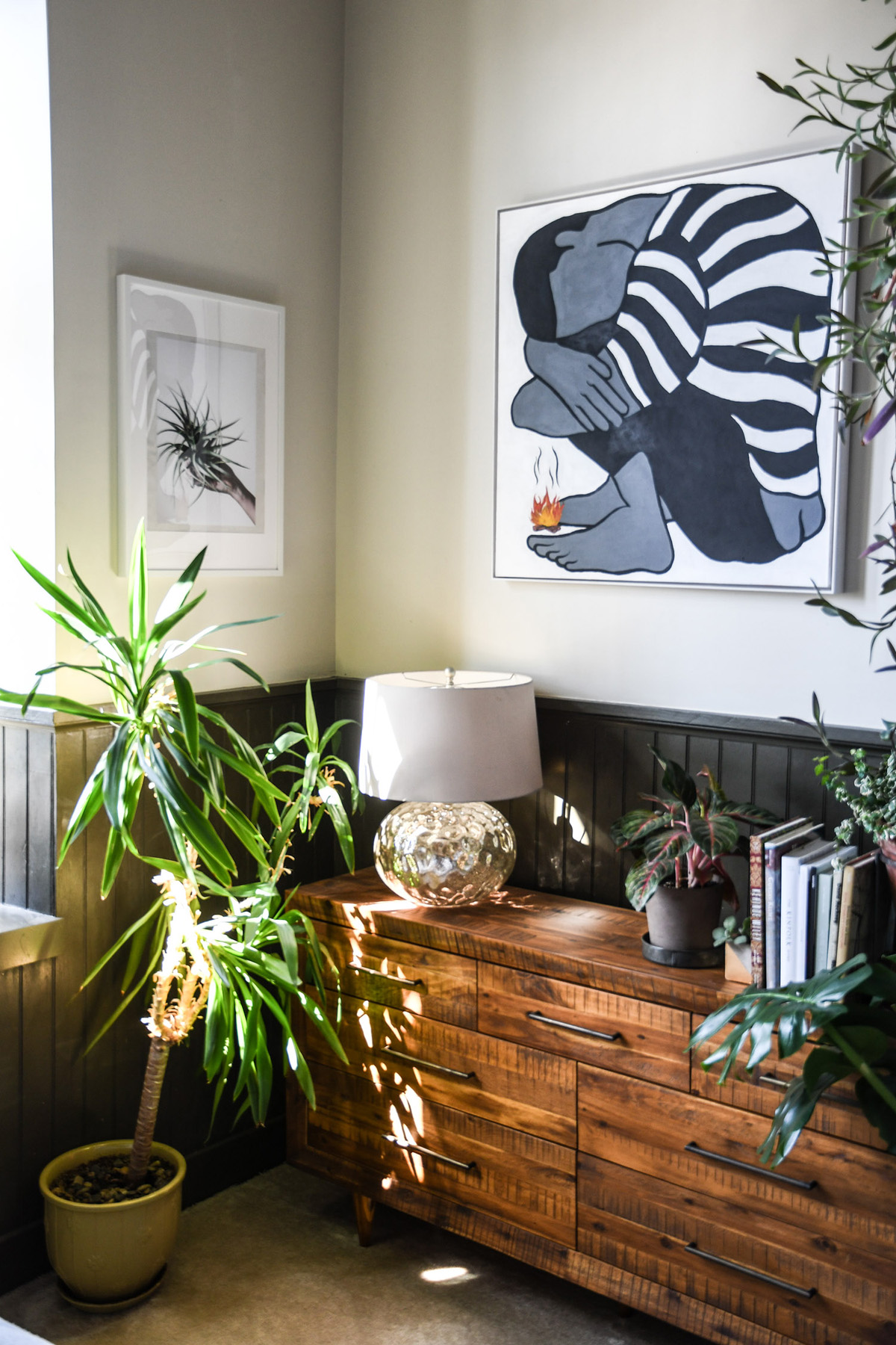 eclectic interior design plant filled home tour