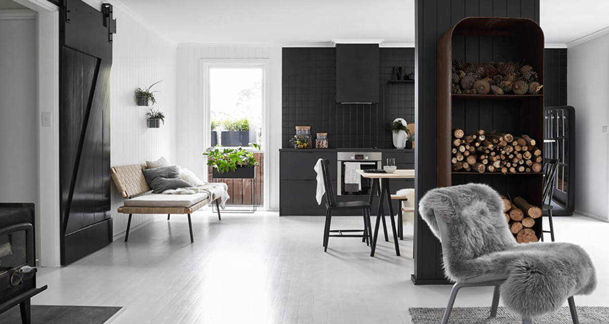 black and white kitchen design