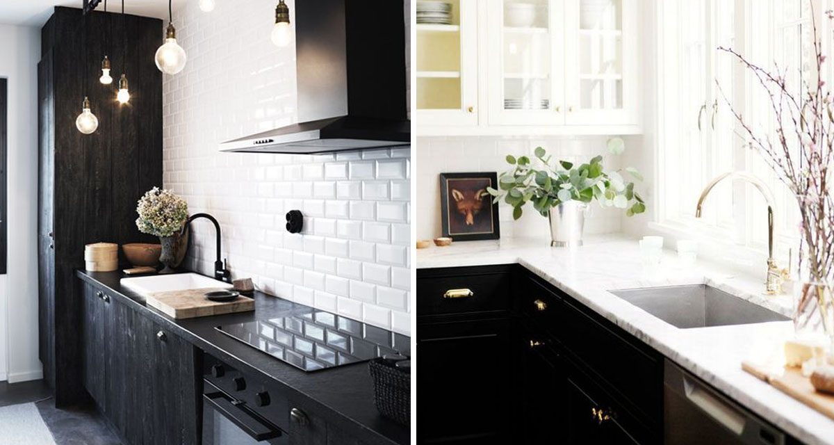 black and white kitchen design