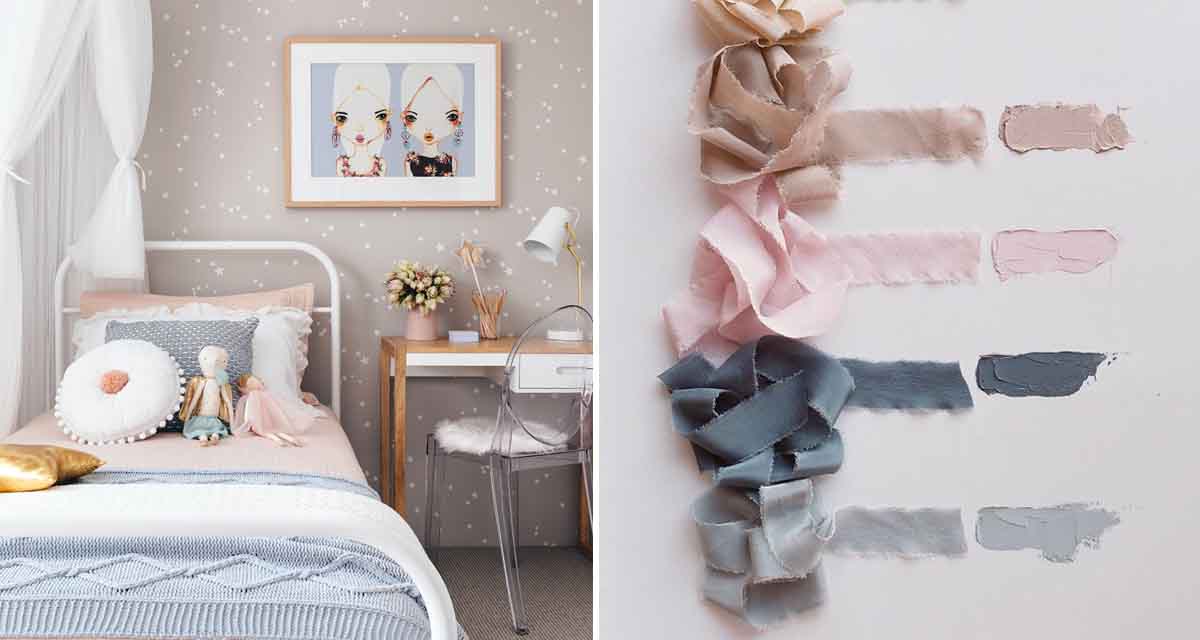 blush and pale blue mood