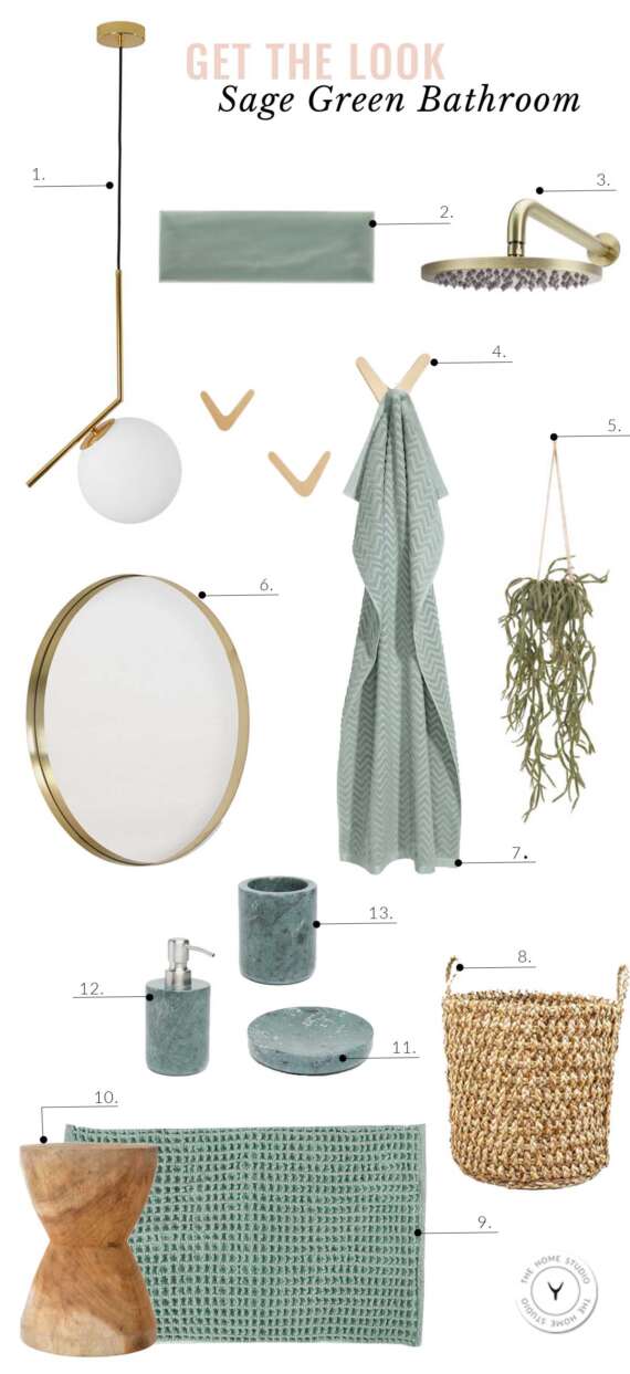 SAGE GREEN BATHROOM IDEAS + INSPO | The Home Studio | Interior Designers