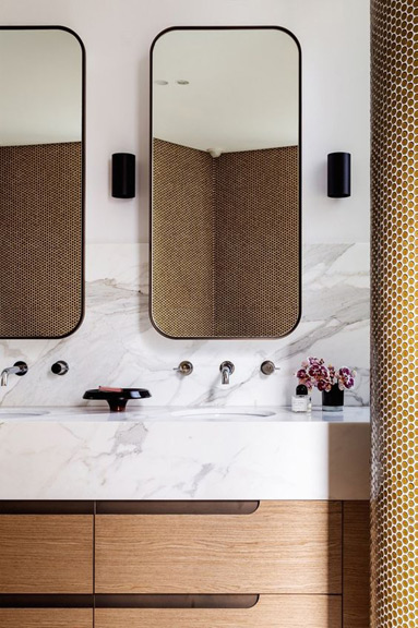 Rounded Rectangular Bathroom Mirror