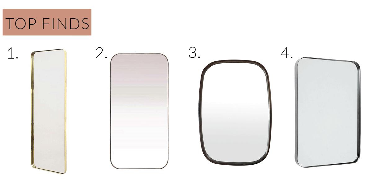 Rounded Rectangular Bathroom Mirror