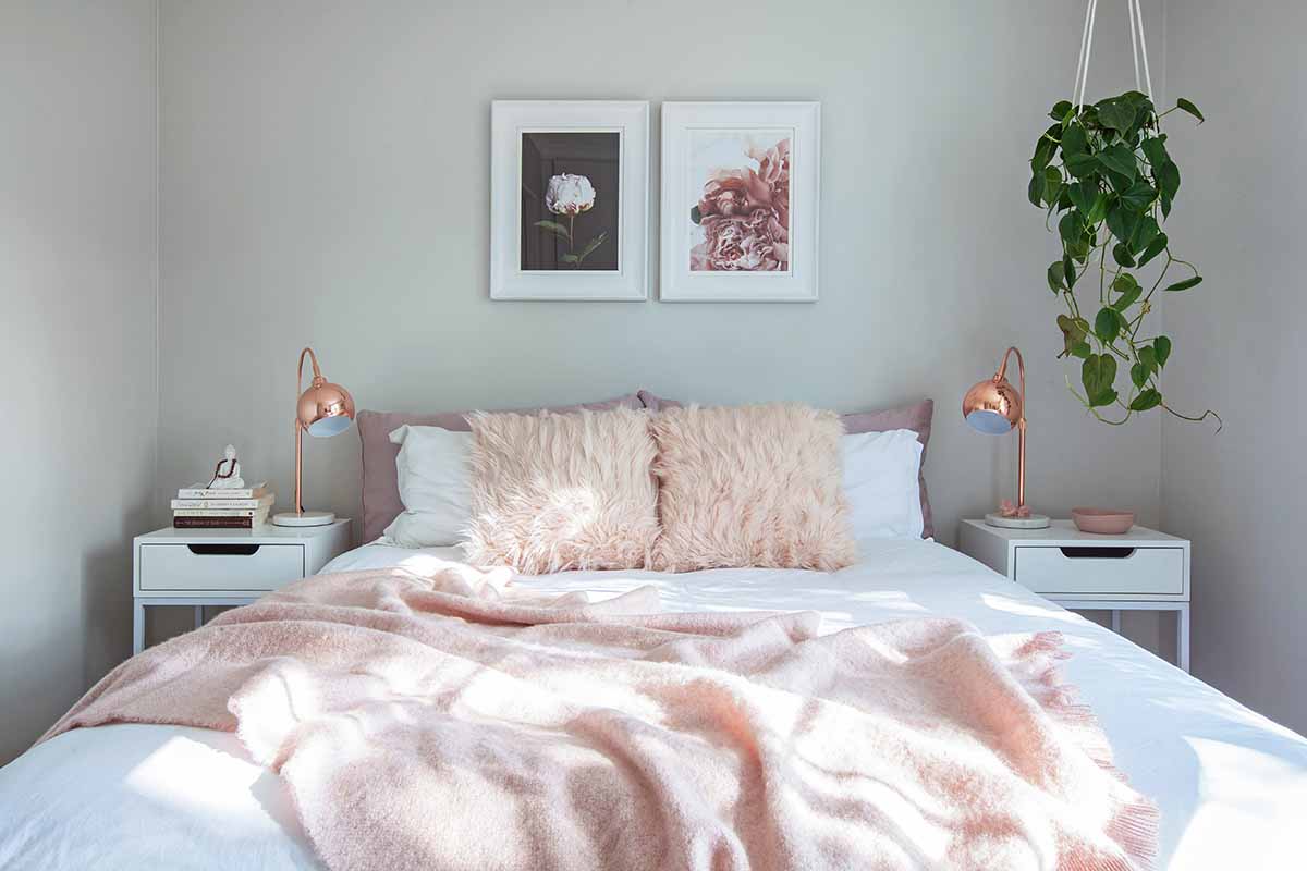 the home studio feminine master bedroom reveal