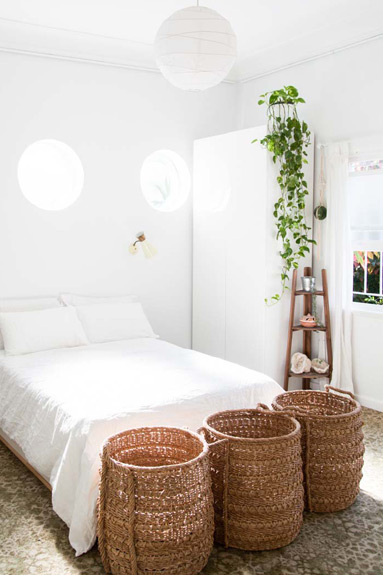 White and Green Bedroom