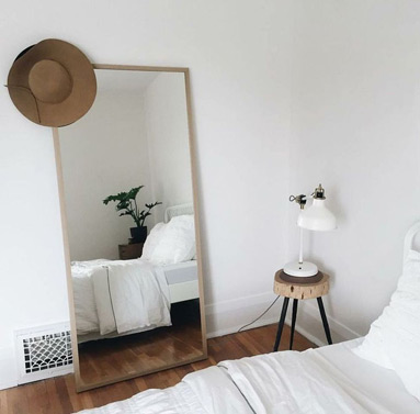 White and Green Bedroom