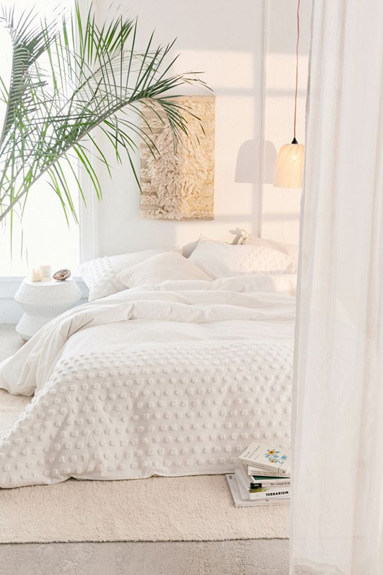 White and Green Bedroom