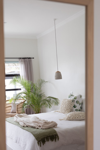 White and Green Bedroom