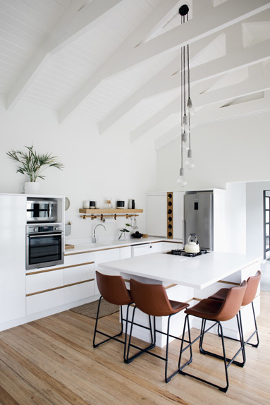 White and Wood Kitchen