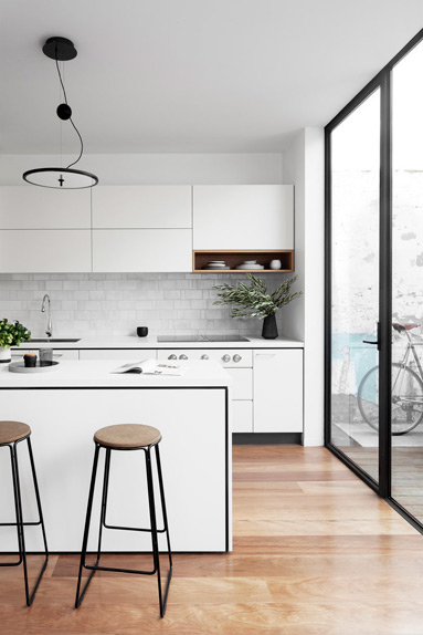 White and Wood Kitchen