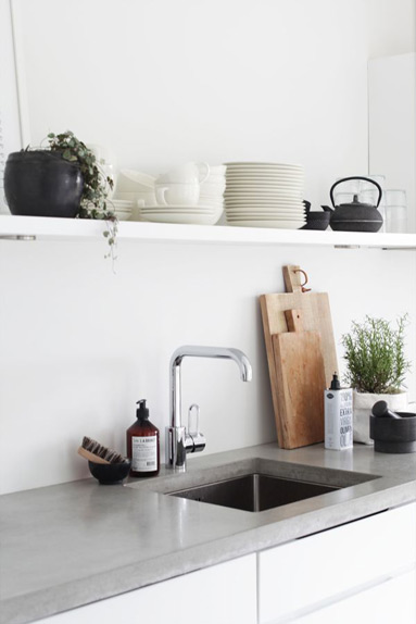 White and Wood Kitchen