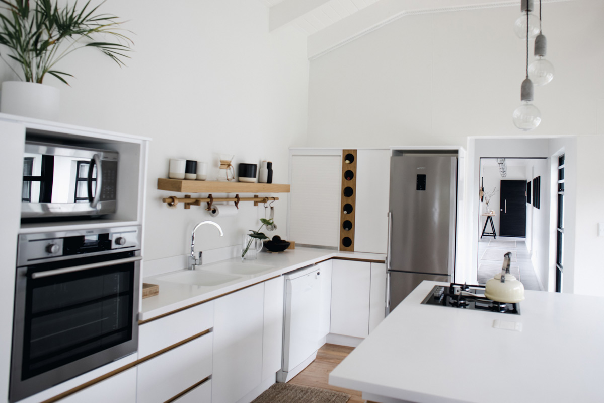 White and Wood Kitchen