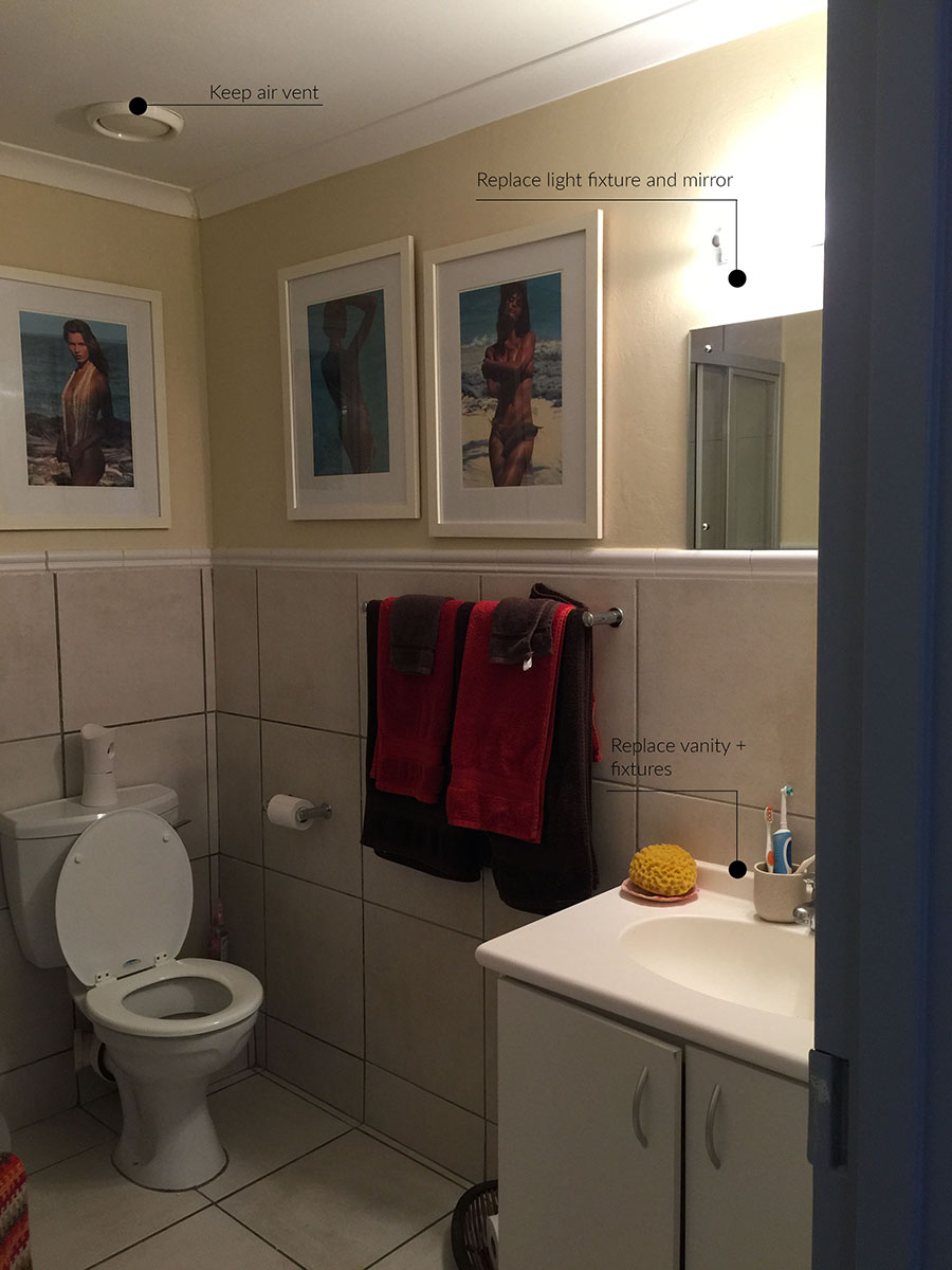 bathroom makeover process