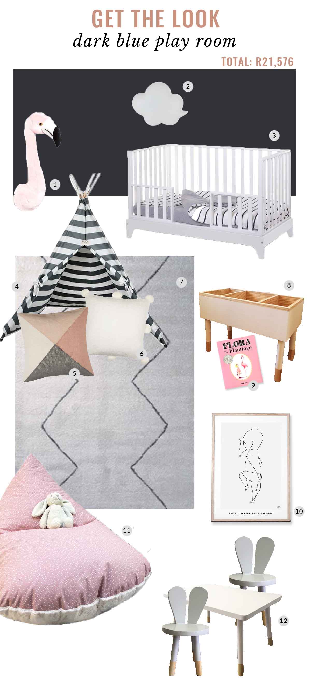 Girls Blue and Pink Bedroom Inspiration