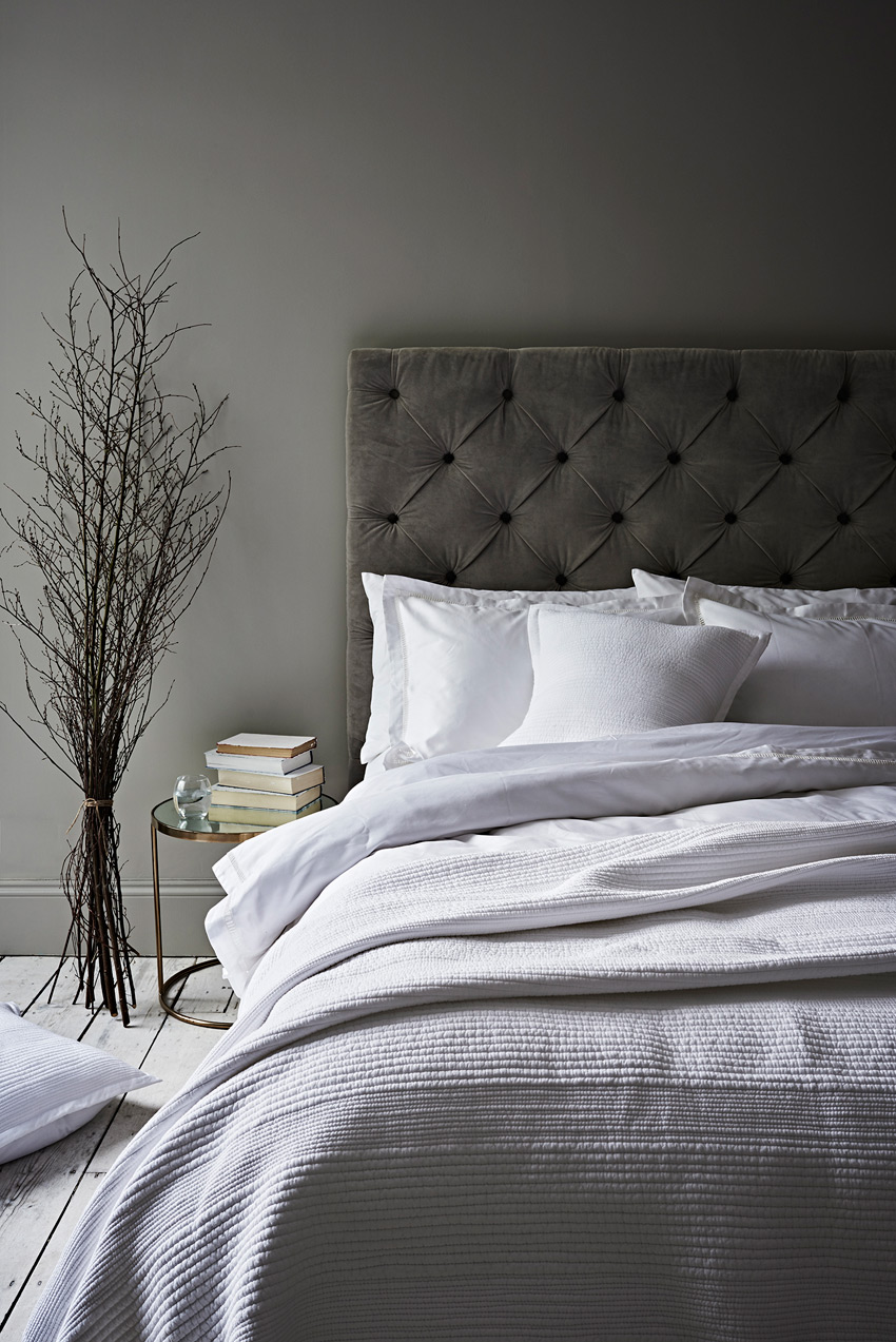 Grey and White Bedroom