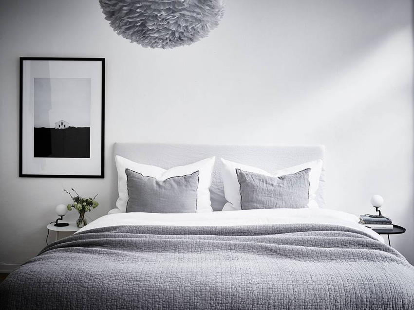 Grey and White Bedroom