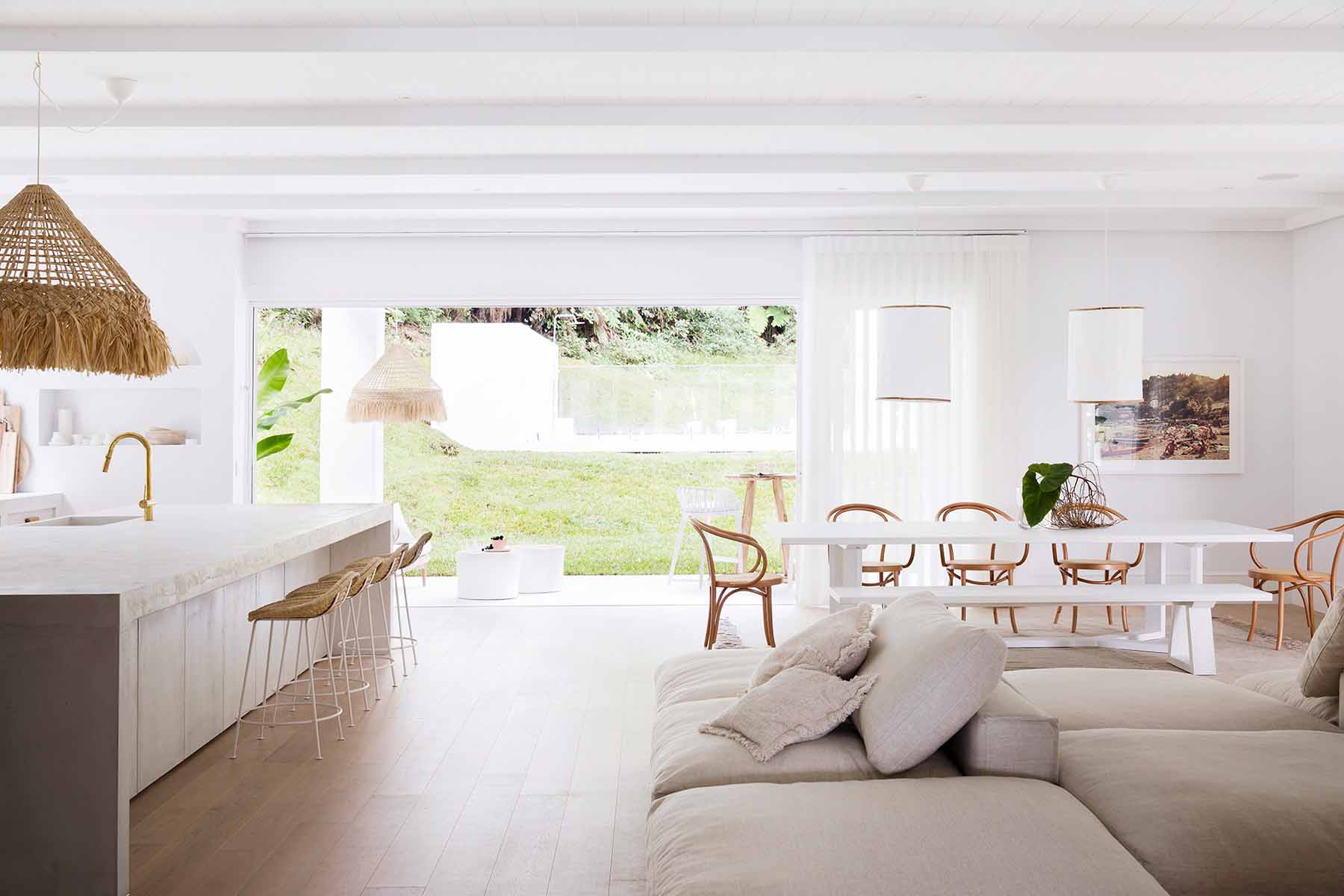 white on white home tour