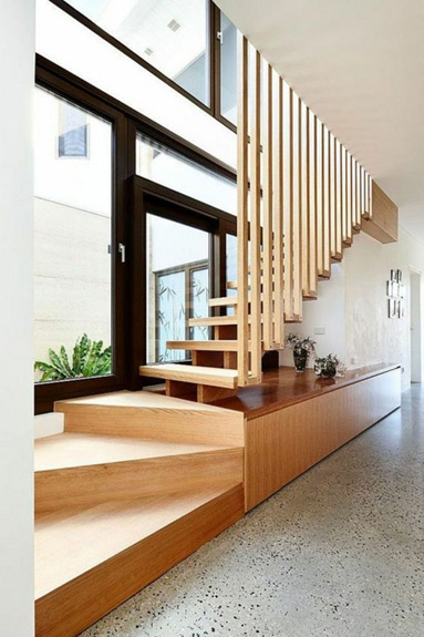 THS project living area and staircase concept