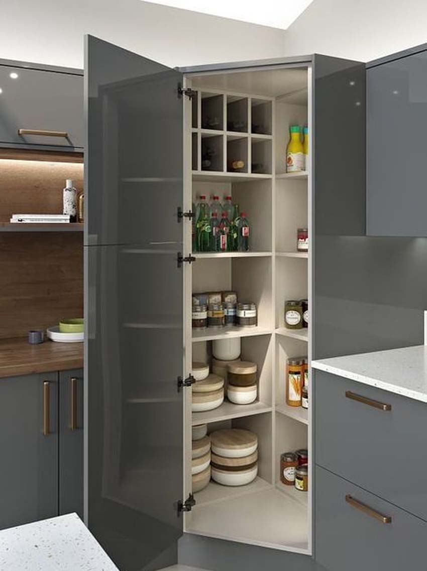 Corner Pantry Cabinets For Kitchen / 11 Clever Corner Kitchen Cabinet