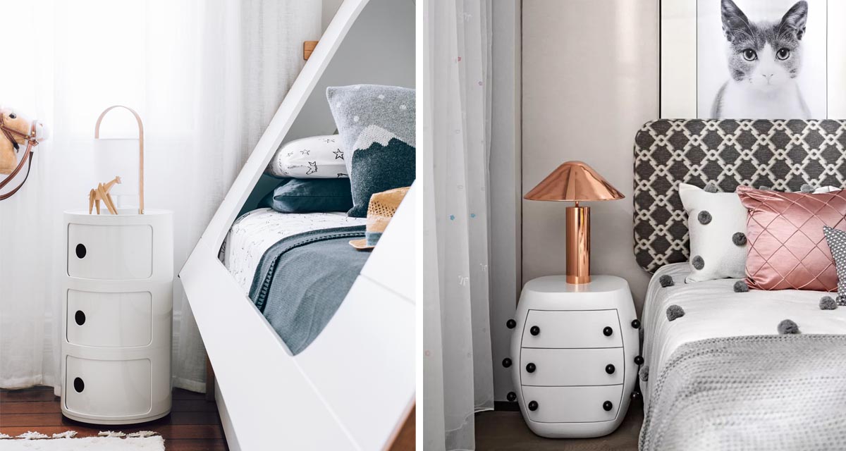 Perfect Pairs Bedside Tables and Lamps for Kids