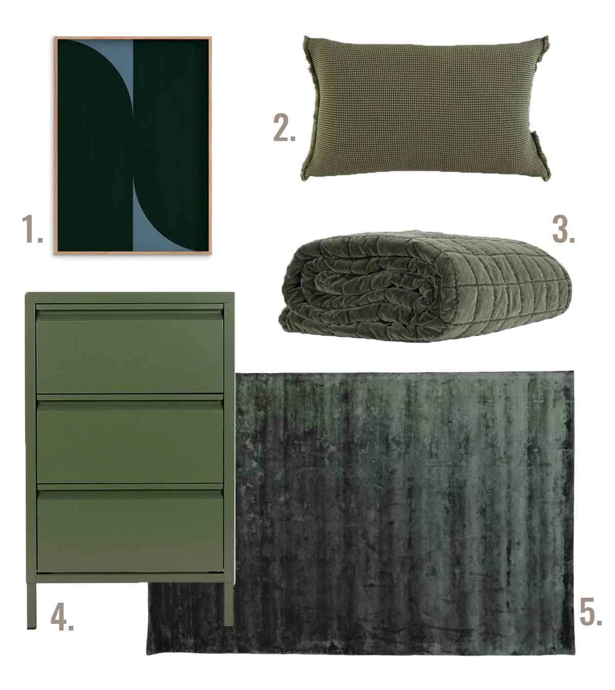 Top Finds Green Bedroom 