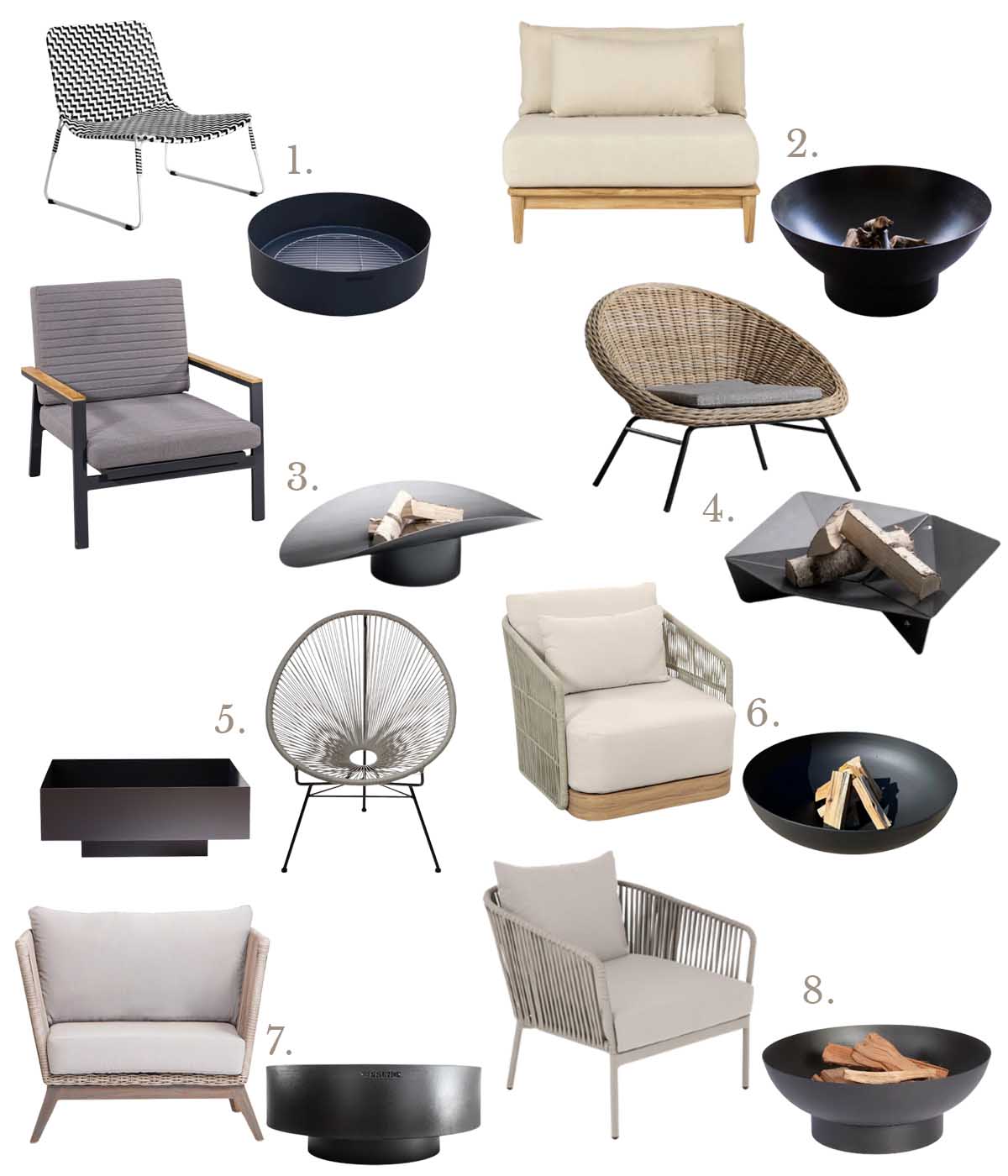 Fire Pit + Chair Round Up