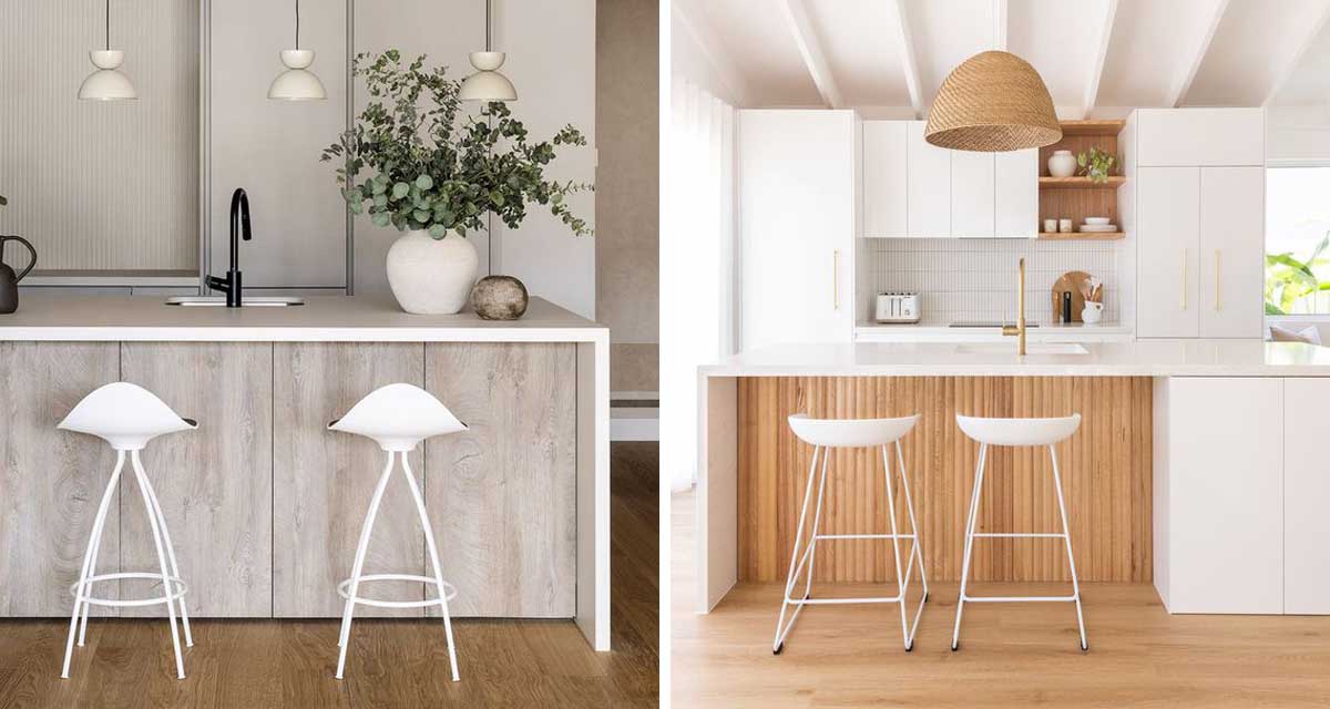 Kitchen counter stools white